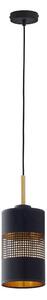 Подвесен полилей на кабел BOGART 1xE27/15W/230V черен/златен