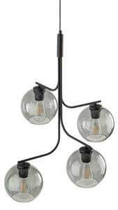 LED полилей на кабел CESAR 4xE27/15W/230V черен/опушено сиво
