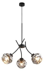 Polилей на кабел ZULIA 3xE27/15W/230V черен/опушен