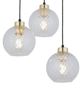 LED полилей на кабел DEVON 3xE27/15W/230V черен/прозрачен