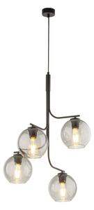 LED полилей на кабел CESAR 4xE27/15W/230V черен/опушено сиво