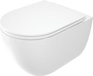 Стенна тоалетна чиния ROUND, с капак, без ръб