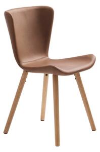 Кафяви метални трапезни столове в комплект от 2 бр. Teslin – Unique Furniture
