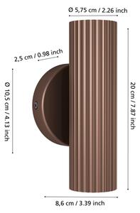 Eglo 902036 - Стенно осветително тяло PORTILLO 2xGU10/5W/230V кафяво