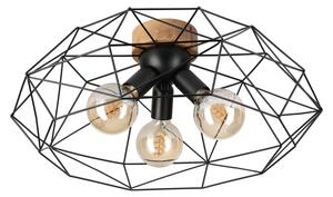 Brilagi - Плафон WOODY BASKET 3xE27/60W/230V Ø 60 см дъб