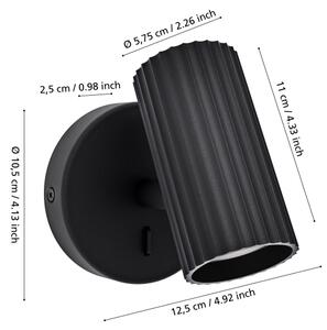 Eglo 902031 - Стенно спот осветително тяло PORTILLO 1xGU10/5W/230V черно