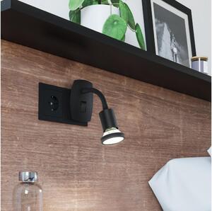 Eglo 300913 - LED осветително тяло за контакт PARRINI 1xGU10/4,5W/230V черно