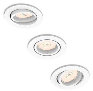 Philips 50393/31/PN - Комплект от 3 вградени осветителни тела DONEGAL 1xGU10/5,5W/230V