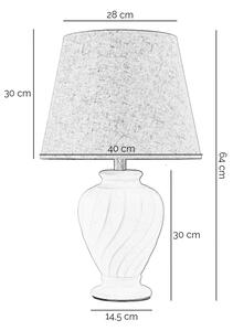 ONLI - Настолна лампа VORTICE 1xE27/22W/230V 64 см кремав