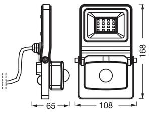 Osram - LED прожектор със сензор ENDURA LED/10W/230V 3000K IP44