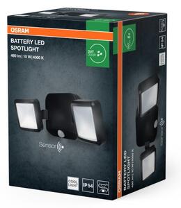 Osram - LED външен стенен прожектор със сензор BATTERY 2xLED/5W/4xD IP54