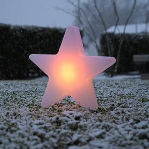 JUST LIGHT. GmbH LED декоративна лампа със зарядна батерия „Star“, височина 39,5 см, IP44, бяла,, Затъмняване, Бял, Дневна/трапезария, Пластмаса