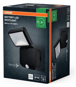 Osram - LED външен стенен прожектор с сензор BATTERY LED/4W/4xD IP54