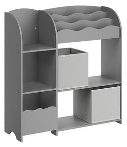 Рафт за съхранение на играчки Songmics Сив 93x30x100 см