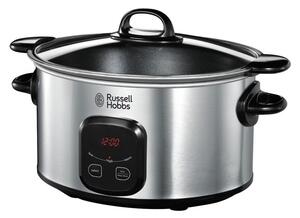 Уред за бавно готвене Russell Hobbs MaxiCook 22750-56, 200 W, 6 l, 3 температурни настройки, Таймер, Подвижна тенджера, Сребрист/черен