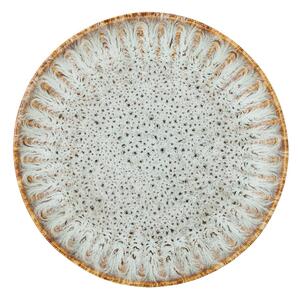 Синя/бежова глинена чиния за сервиране ø 17 cm Fleur – Bloomingville