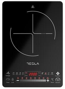 Индукционен котлон Tesla IC400B, 2000W, Touch screen, LED дисплей, 9 програми, 8 нива на мощност, Таймер, Черен