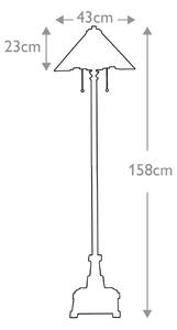 Подова лампа Inglenook, стил Тифани, бронз, височина 158 cm