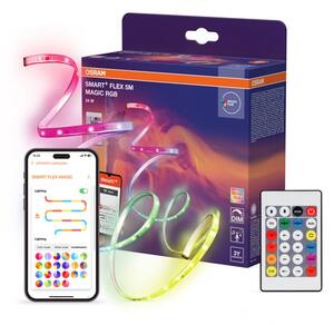 Смарт LED лента Ledvance Smart+ Wifi Flex Magic RGB 5M Remote Control, 24W, IP20, 5m, бяла