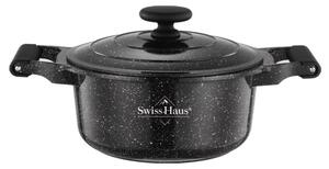 Тенджера Swiss Haus SH-MC24B, 4.3 л, 24 см, Sapphire-керамично покритие, Фурна до 220°C, Индукция, Черен