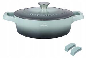 Плитка тенджера Swiss Haus Zurich Luxury Collection SH-ZLC28G, 28 см, 4.2 л, Sapphire-керамично покритие, Фурна до 220°C, Индукция, Мента/графит