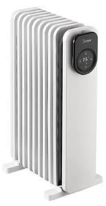 Маслен радиатор Midea MHO2009RCPW, 2000W, 20 м2, 9 ребра, 3 степени, LED дисплей, Таймер, Бял