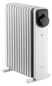 Маслен радиатор Midea MHO2311MCPW, 2300W, 20 м2, 11 ребра, 3 степени, Механичен термостат, Таймер, Бял