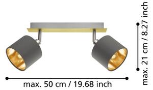 Eglo 97537 - Точково осветително тяло VALBIANO 2xE14/10W/230V