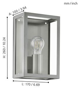 Eglo 94827 - Екстериорна лампа ALAMONTE 1xE27/60W/230V IP44