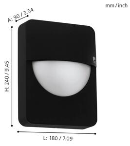 Eglo 98704 - Външна стенна лампа SALVANESCO 1xE27/28W/230V IP44