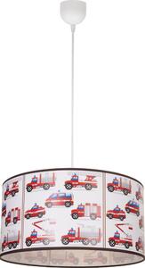 Детски полилей KIDS ROOM 1xE27/60W/230V Ø 40 см, мотив пожарникари