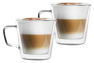 Стъклени чаши в комплект 2 бр. за капучино/с двойни дъна 350 ml – Vialli Design