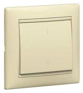 Двуполюсен ключ Legrand Valena, крем
