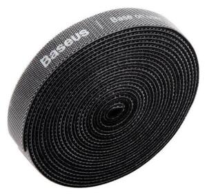 Лента за организиране на кабели Baseus Rainbow Circle Velcro Strap, 300Cm, велкро, черна