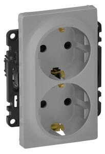 Контакт Legrand Valena Life, 16A, двоен, сив