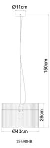 Globo 15698HB - Висяща лампа на кабел GORLEY 1xE27/60W/230V