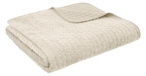 Бежово капитонирано покривало за легло 240x260 cm Attica Velvet Embroidered – Bianca