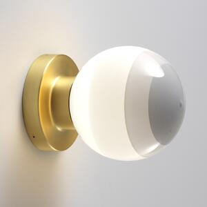 MARSET LED стенна лампа Dipping Light A2, бяла/златна, Затъмняване, Сив, Дневна/трапезария, Метал, Дизайн, Глобус