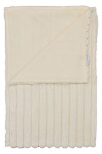 Кремаво одеяло от микроплюш 130x170 cm Cosy Ribbed – Catherine Lansfield