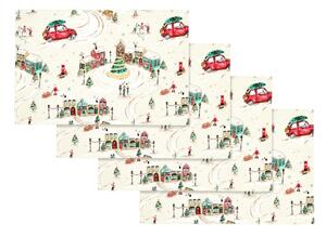 Памучни подложки за хранене в комплект от 4 бр. 30x46 cm Christmas Town – Catherine Lansfield