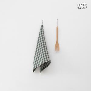 Ленена кърпа за съдове 45x65 cm Forest Green Gingham – Linen Tales