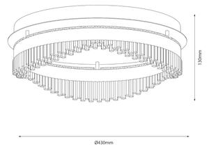 LED таванно осветително тяло LED/36W/230V Ø 43 cm златисто