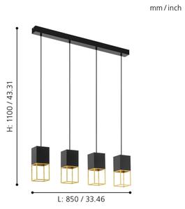 Eglo 97734 - LED Полилей на верижка MONTEBALDO 4xGU10/5W/230V