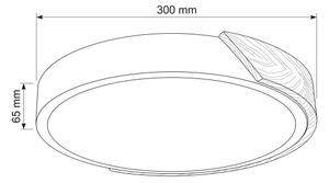 BRILAGI - LED таванно осветително тяло PILANA LED/24W/230V дъб/златист Ø 30 см
