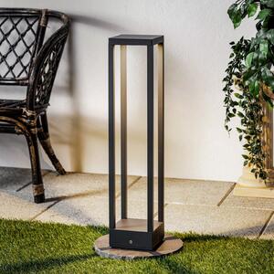 Lucande Carlota LED висяща лампа, антрацит, 65 cm, метал, Черен, Метал, Модерен