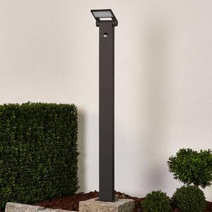Lucande LED лампа за стълб Marius със сензор, 100 cm, Черен, Метал, Модерен