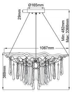 Quintiesse QN-LAGUNA-8P - Полилей на кабел LAGUNA 8xE14/40W/230V златист