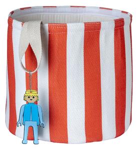 Червена текстилна детска кошница за играчки ø 30x28 cm Stripes – Playmobil