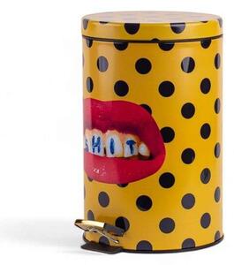 Seletti - Shit Toiletpaper Home Dustbin Ø 20,5xH27,5 Жълт/Черно/Multicolor Seletti