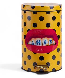 Seletti - Shit Toiletpaper Home Dustbin Ø 20,5xH27,5 Жълт/Черно/Multicolor Seletti